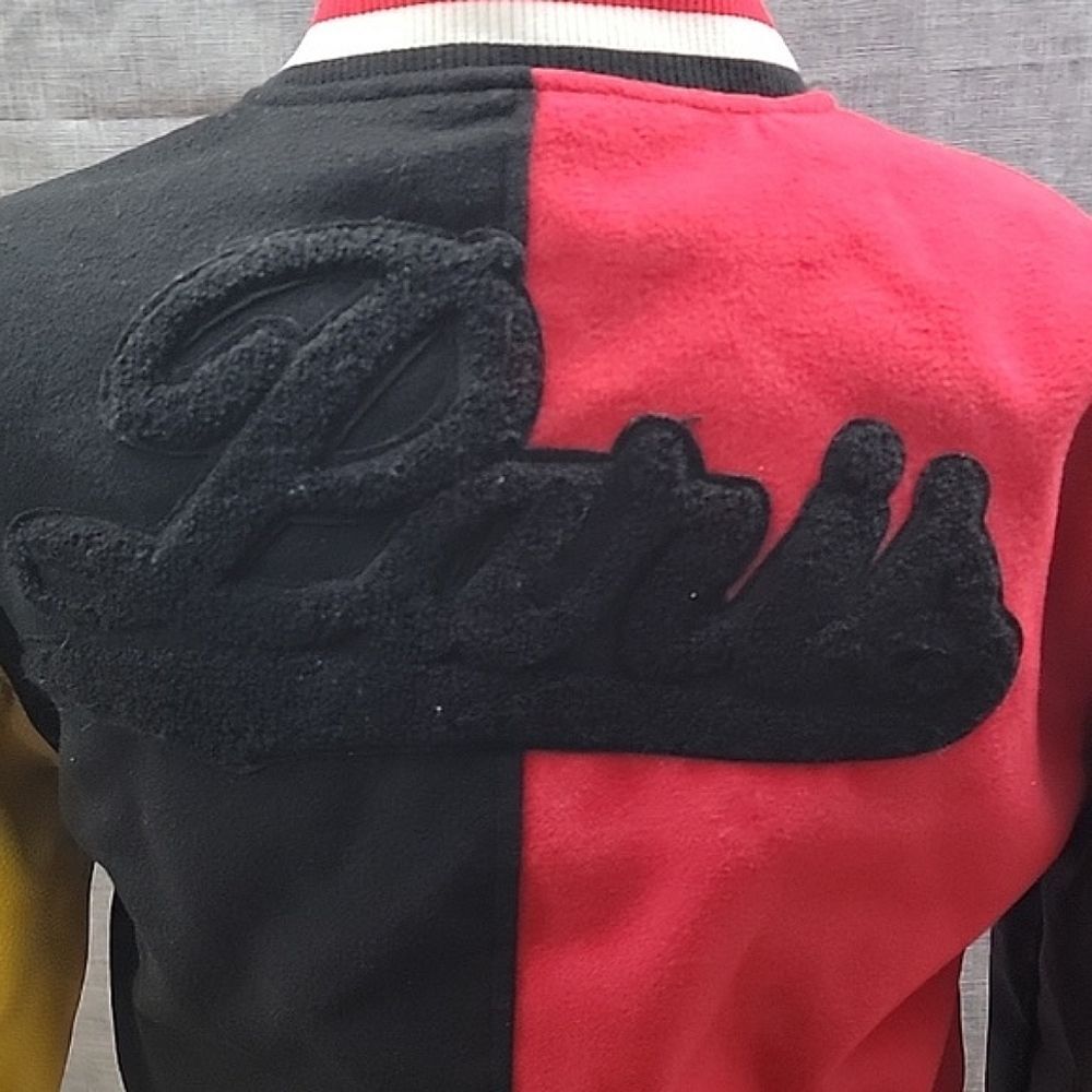 Azalea Wang Color Block Varsity Crop Bomber Jacke… - image 7